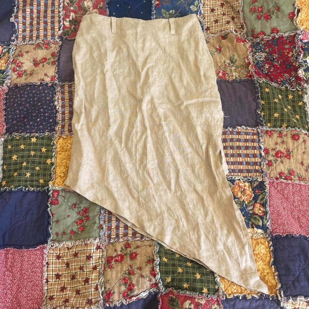 The cream fitted asymmetrical